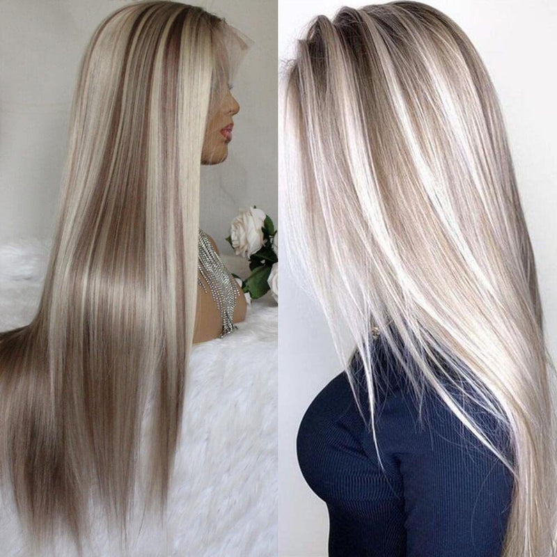 long straight front lace wig, view 2 - MRSLM