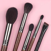 5-piece goat hair makeup brush set, view 4 - MRSLM