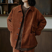 women's retro cotton corduroy jacket - MRSLM