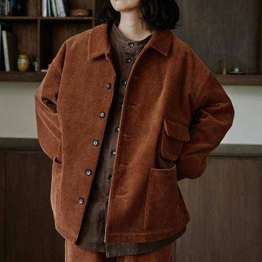 women's retro cotton corduroy jacket - MRSLM