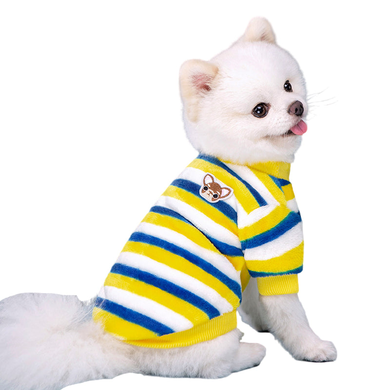 rainbow fleece pet vest, view 2 - MRSLM