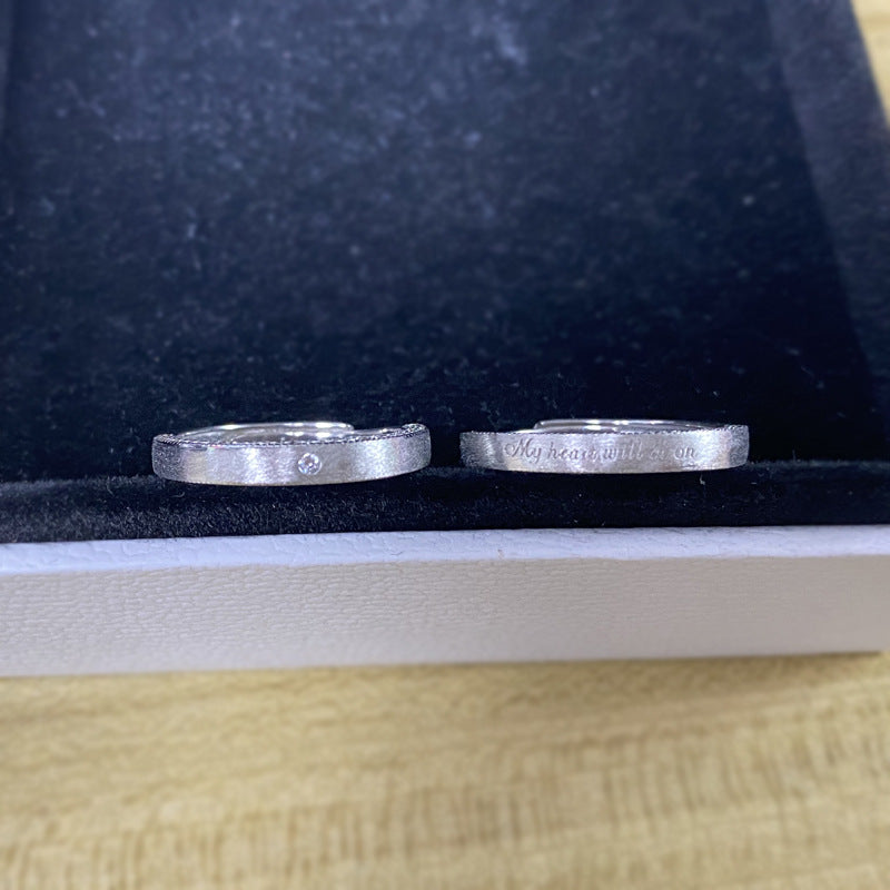 s925 sterling silver couple rings pair, view 6 - MRSLM