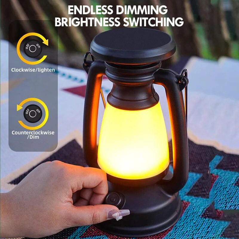 retro horse LED lantern, view 3 - MRSLM