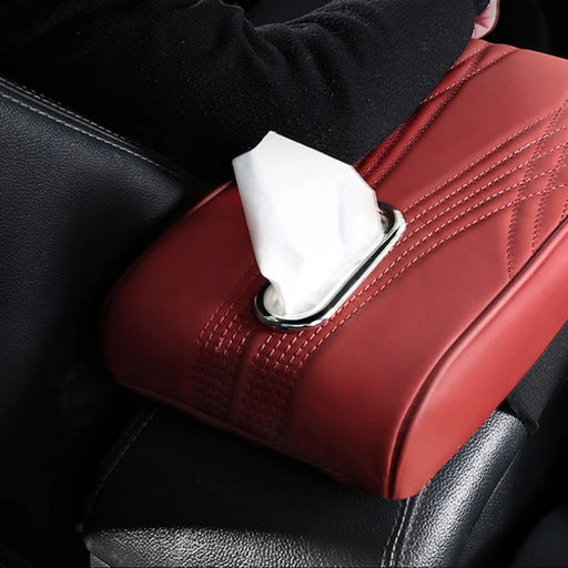 universal car armrest pad with tissue storage - MRSLM