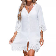 hollow out summer shirt dress, view 2 - MRSLM