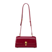 burgundy leather crossbody bag, view 2 - MRSLM
