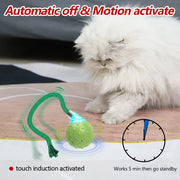 interactive motion-activated cat toy with rolling ball, view 4 - MRSLM