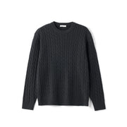 men's oversized cable knit sweater, view 3 - MRSLM
