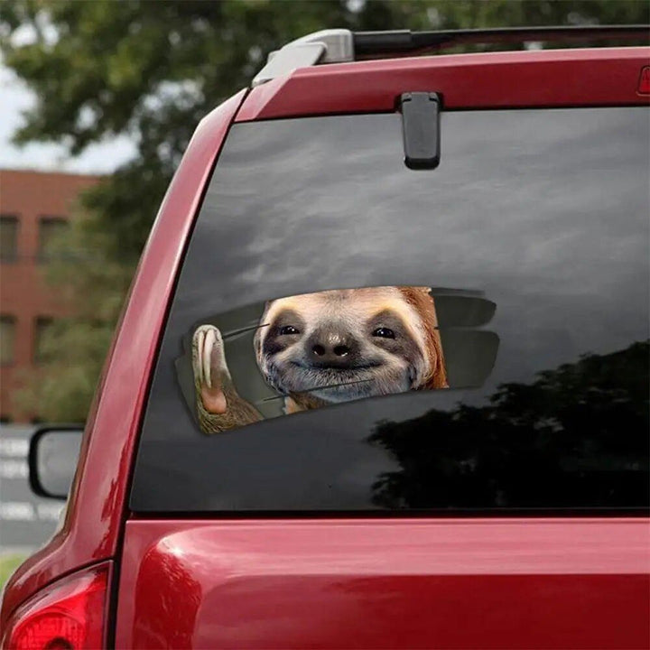 3D Effect Cracked Alien-Pet Car Decal