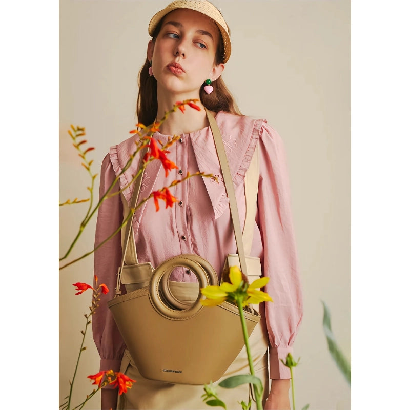 Vintage Composite Leather Cross-Body Bag
