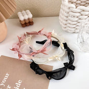 bow knot lace mesh headband, view 7 - MRSLM