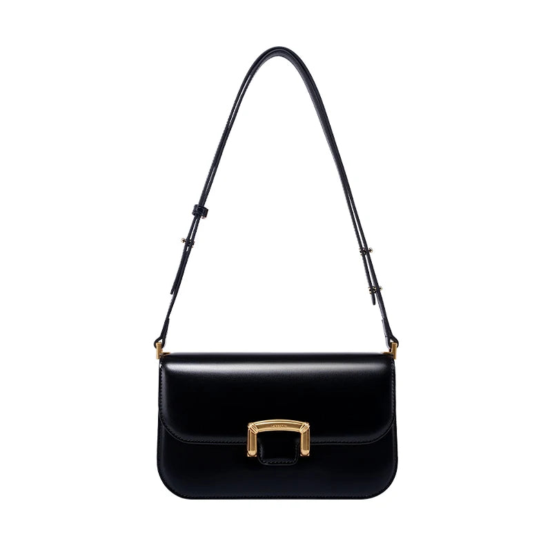 women's split leather crossbody shoulder bag, view 3 - MRSLM