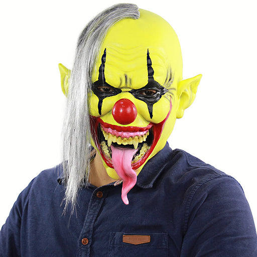 green face clown latex mask - MRSLM