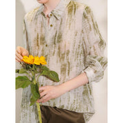 floral ramie blouse, view 13 - MRSLM