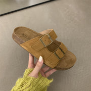 women's suede flip-flops, view 11 - MRSLM