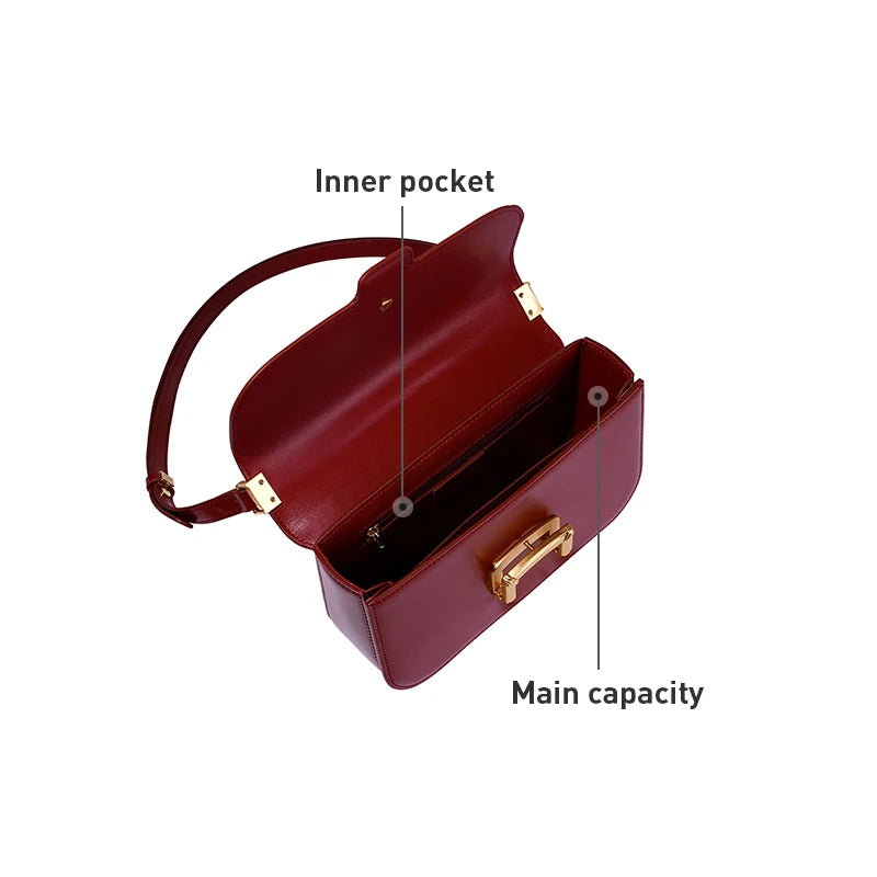 women's split leather crossbody shoulder bag, view 9 - MRSLM