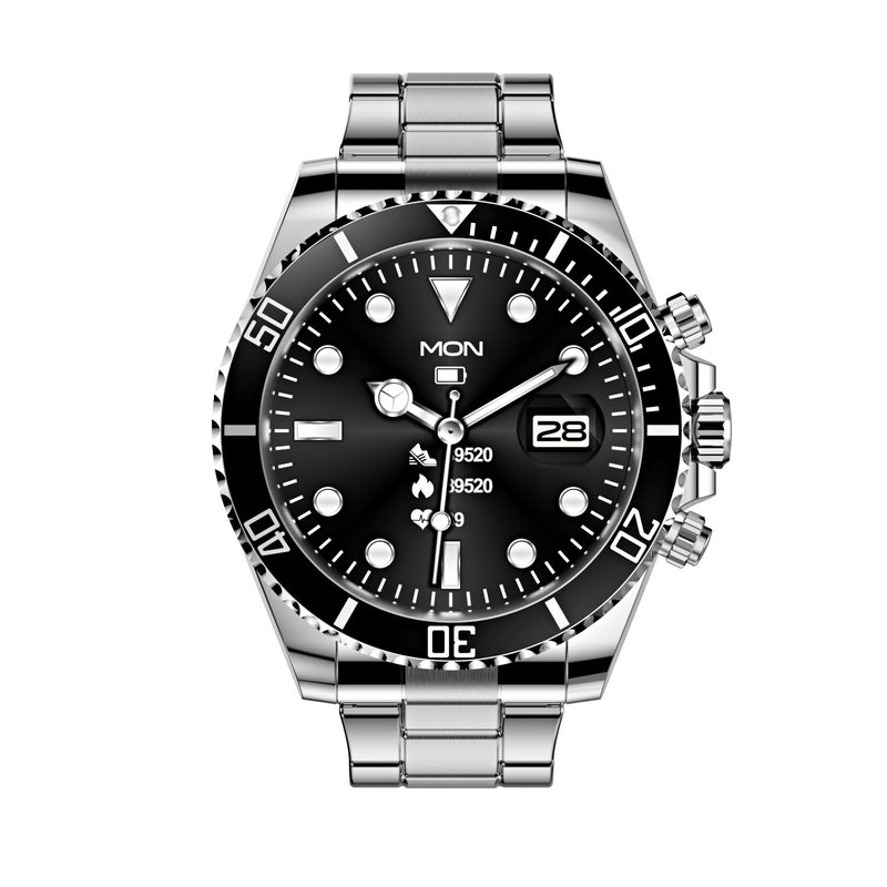 stainless steel green dial smartwatch, view 5 - MRSLM