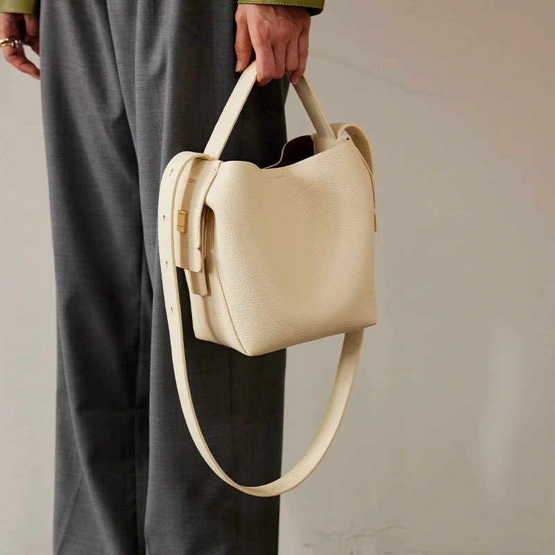 genuine leather bucket bag - MRSLM