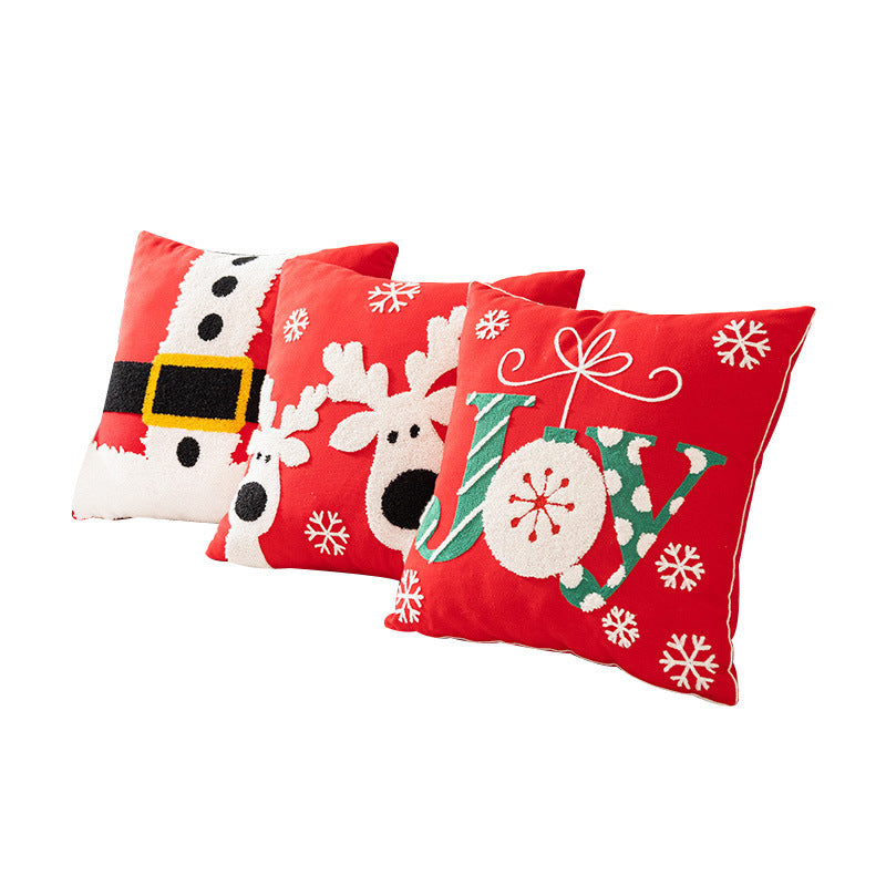 Embroidered Christmas pillow cover, view 8 - MRSLM