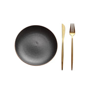 round flat porcelain steak plate, view 3 - MRSLM