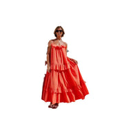 women's ruffled cotton summer dress, view 5 - MRSLM