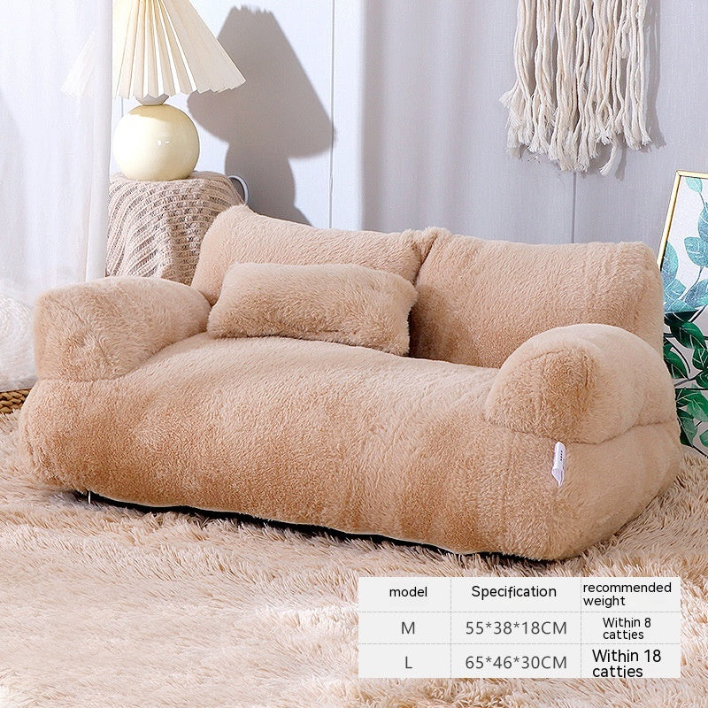 plush pet sofa bed, view 3 - MRSLM