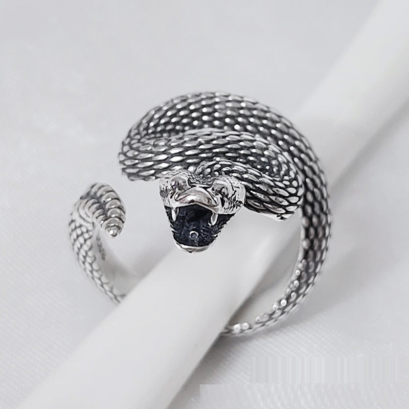 S925 silver vintage snake ring - MRSLM