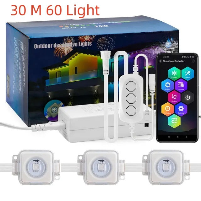Intelligent LED Eaves Outdoor Waterproof RBG Colorful Decorative Light