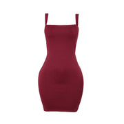 slim rhinestone sleeveless party dress, view 5 - MRSLM