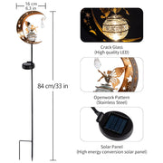solar moon fairy garden light, view 4 - MRSLM