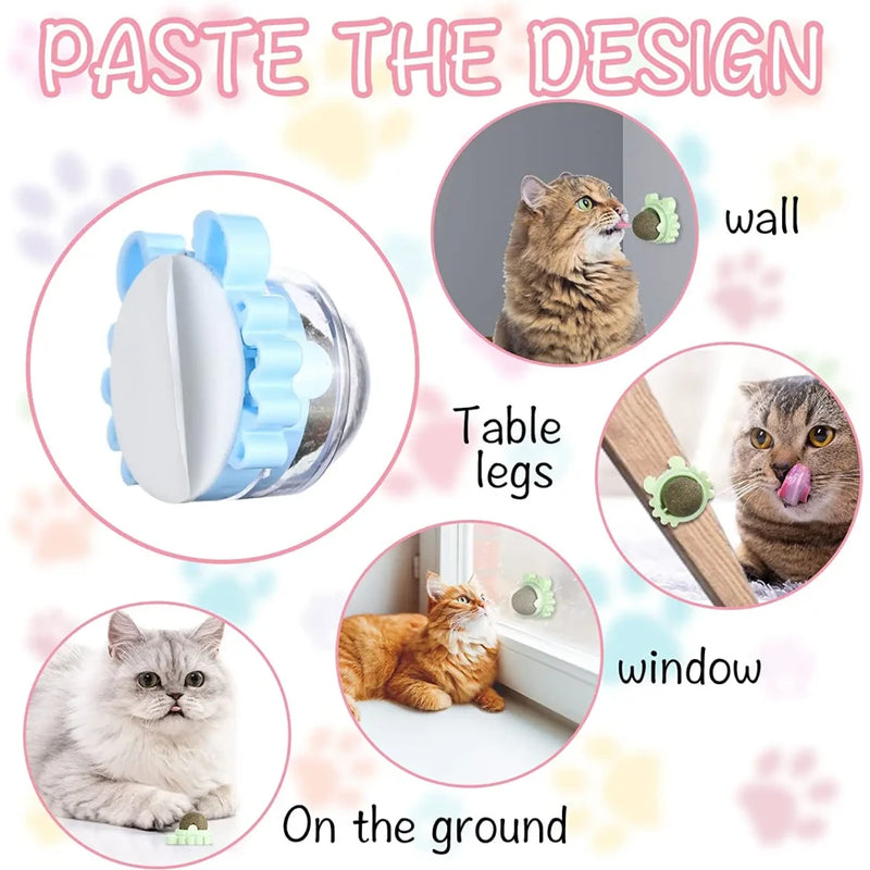 catnip wall ball toy for cats, view 9 - MRSLM