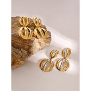 Geometric hoop earrings, view 8 - MRSLM
