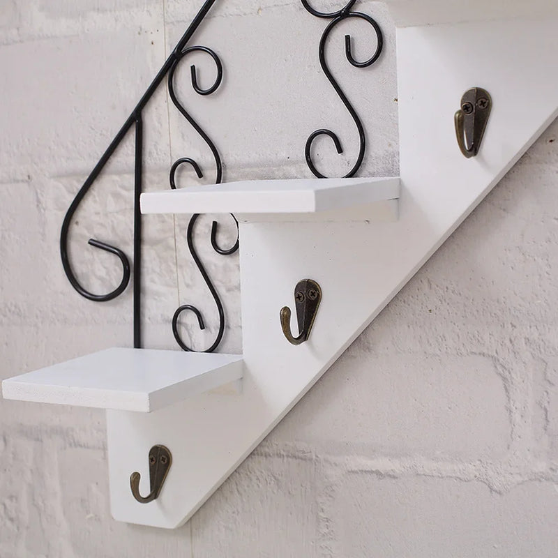 scandinavian iron hanging hook shelf, view 8 - MRSLM