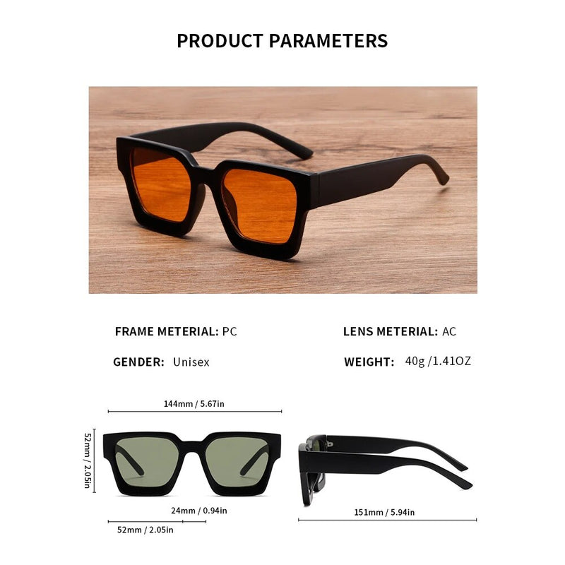 retro oversize square sunglasses, view 7 - MRSLM