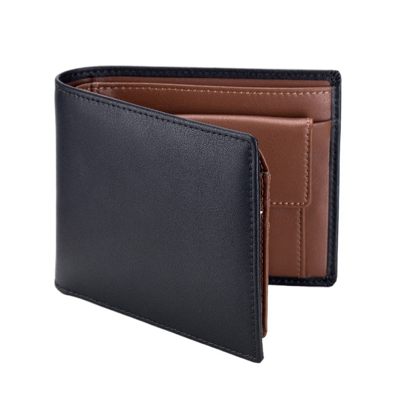 men's short trifold leather wallet, view 5 - MRSLM