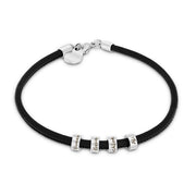 beaded stainless steel heart couple bracelet, view 2 - MRSLM