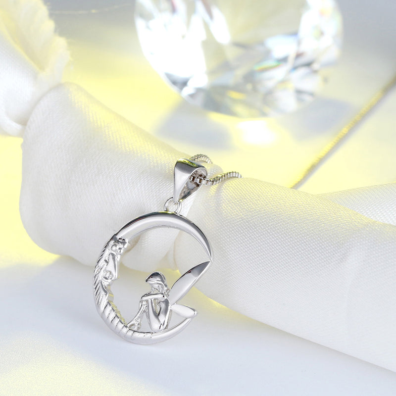 S925 silver angel pendant necklace, view 5 - MRSLM