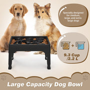 adjustable elevated dog bowls with slow feeder, view 4 - MRSLM