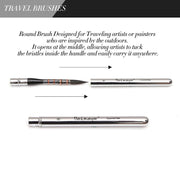 6-piece travel watercolor paint brushes, view 5 - MRSLM