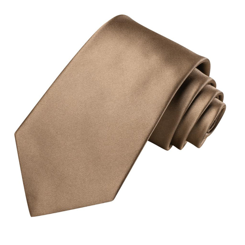 gold brown silk necktie set, view 5 - MRSLM