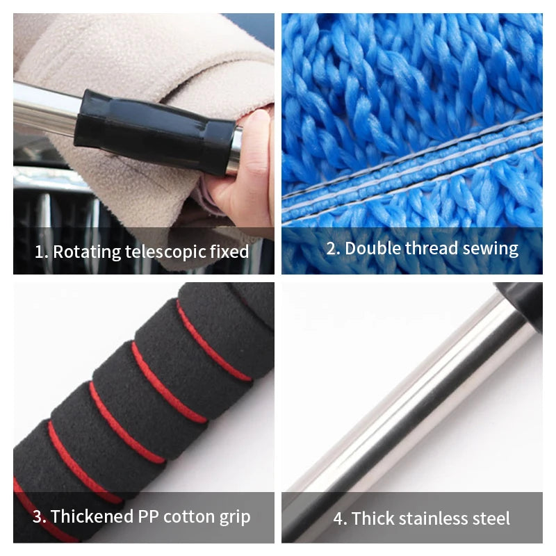 adjustable car washing mop kit, view 7 - MRSLM