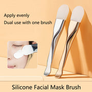 Silicone facial mask brush with digging spoon, view 4 - MRSLM