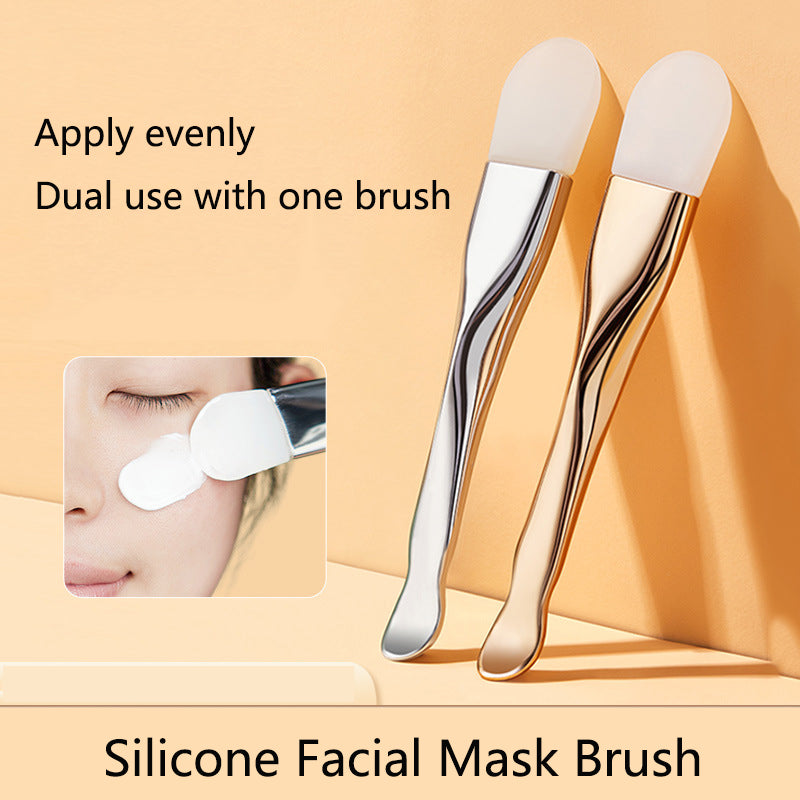 Silicone facial mask brush with digging spoon, view 4 - MRSLM