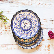 underglaze floral porcelain plate, view 6 - MRSLM