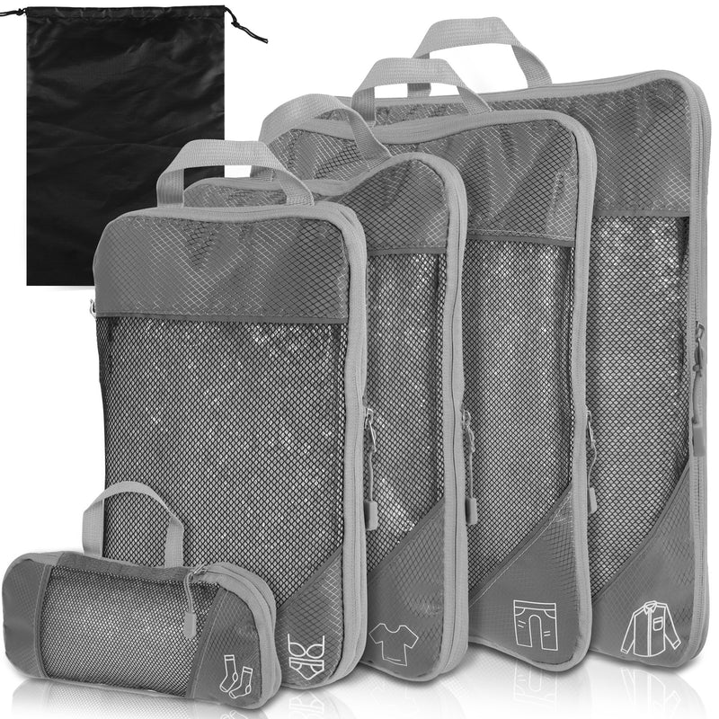6-piece nylon packing cube set, view 2 - MRSLM