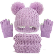 Kids' hat scarf gloves set, view 10 - MRSLM
