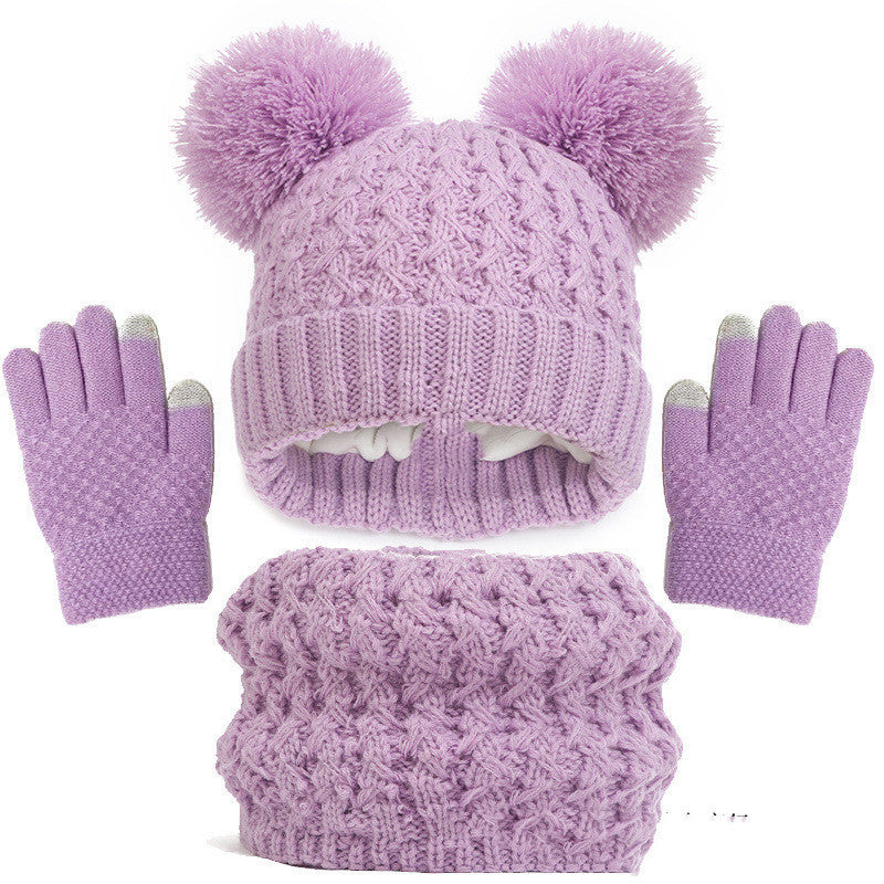 Kids' hat scarf gloves set, view 10 - MRSLM
