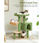 cactus cat tree tower, view 3 - MRSLM