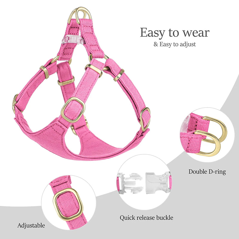 bowtie dog collar harness leash set, view 10 - MRSLM