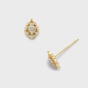 lace vase white zircon earrings, view 2 - MRSLM